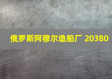 俄罗斯阿穆尔造船厂 20380